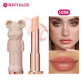 Beuty Glaze Bären Feuchtigkeitslippenstift farbiger Lippenbalsm, pflegender Lippenstift, leicht zu färben wässrig