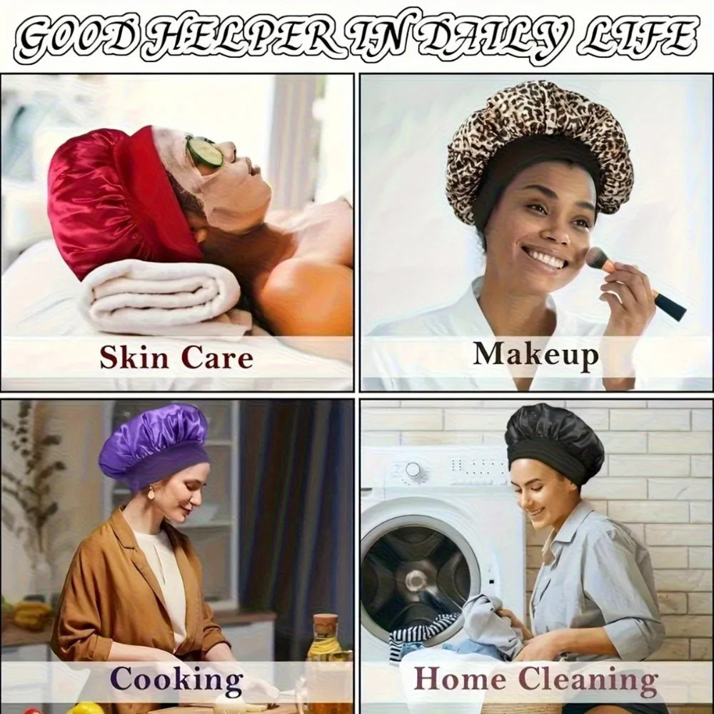 4/12 Teiliges Styling Set mit hitzfreiem Sidenlockenstab, Schlafmaske und Duschhaube für Frauen und Mädchen Beauty Set für unterwegs Haarstyle Werkzeug